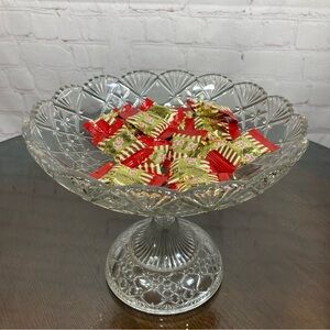 VAL ST. LAMBERT Beautiful Crystal Vintage Candy Dish. EUC